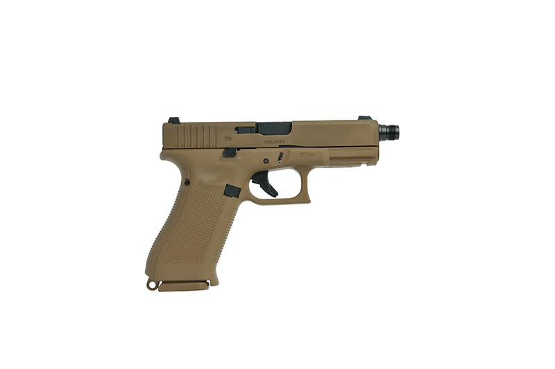 Pistol Glock 19X Coyote 9x19 gängad pipa M13.5x1 vänster