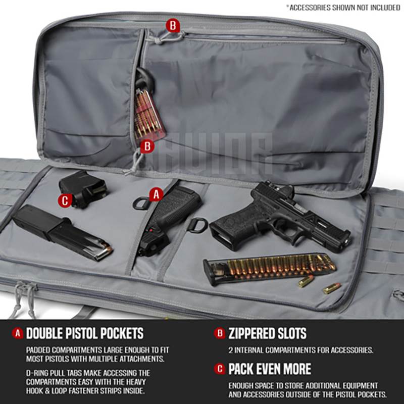 "Väska Savior Equipment American Classic 51"" Double Rifle Case Grå"