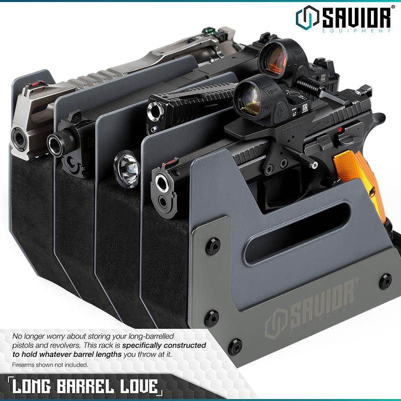 Väska Savior Equipment Pistol Rack 4-slot Grå