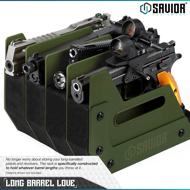 Väska Savior Equipment Pistol Rack 4-slot Grön