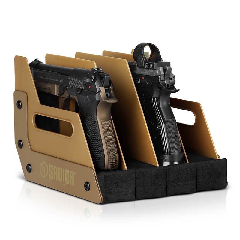 Väska Savior Equipment Pistol Rack 4-slot Brun