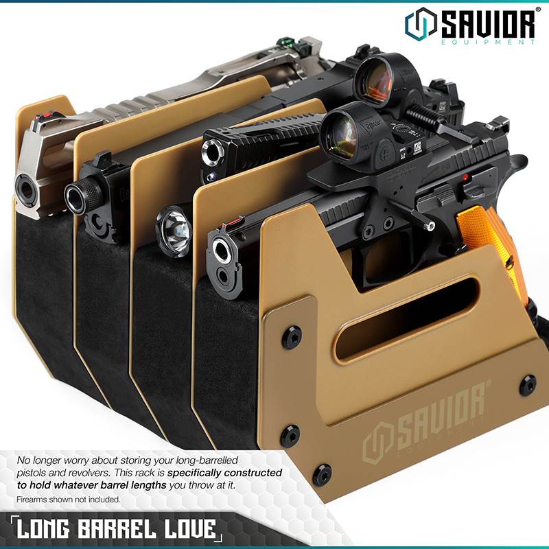 Väska Savior Equipment Pistol Rack 4-slot Brun