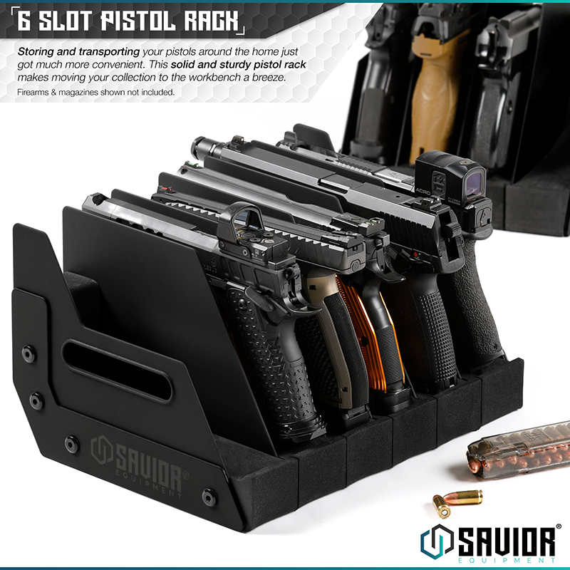 Väska Savior Equipment Pistol Rack 6-slot Svart