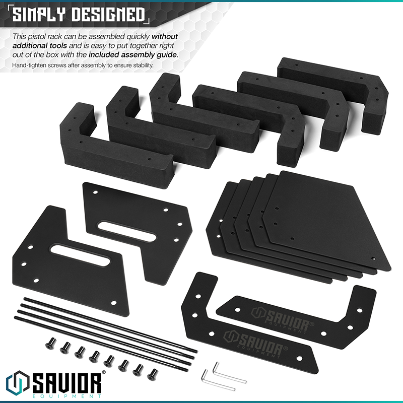 Väska Savior Equipment Pistol Rack 6-slot Svart