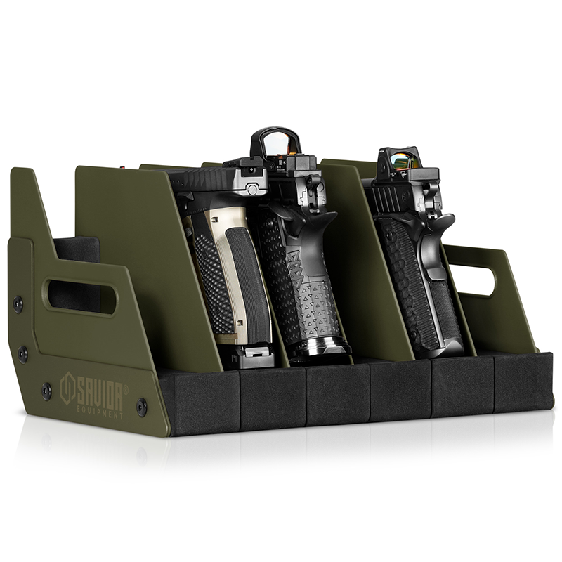 Väska Savior Equipment Pistol Rack 6-slot Grön