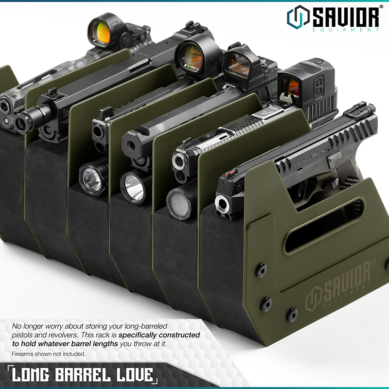 Väska Savior Equipment Pistol Rack 6-slot Grön