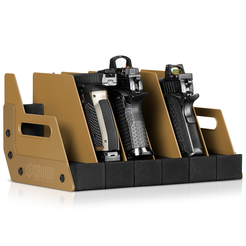 Väska Savior Equipment Pistol Rack 6-slot Brun