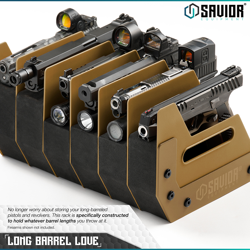 Väska Savior Equipment Pistol Rack 6-slot Brun