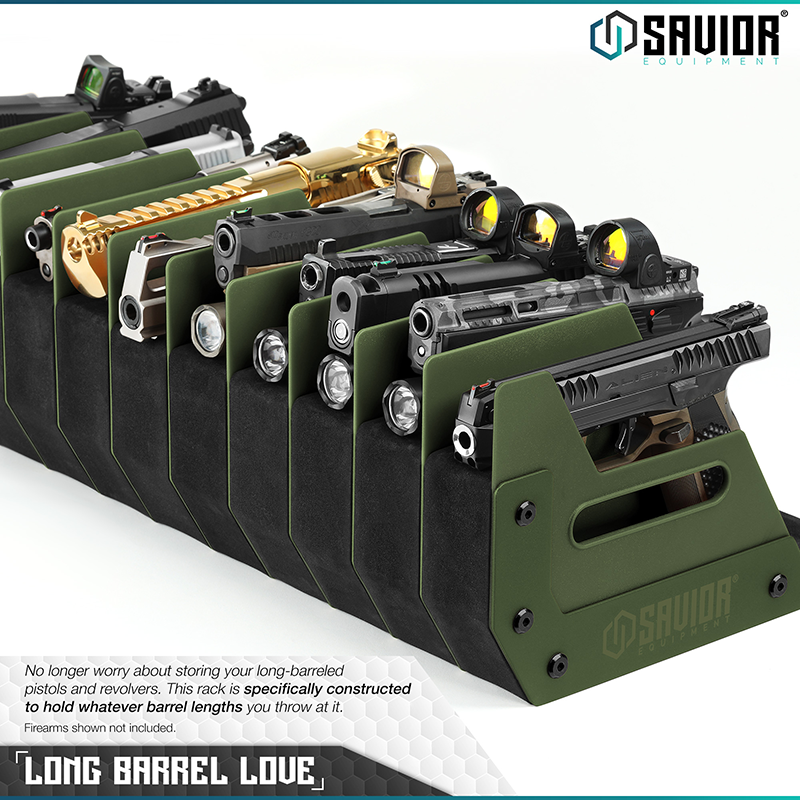 Väska Savior Equipment Pistol Rack 12-slot Grön