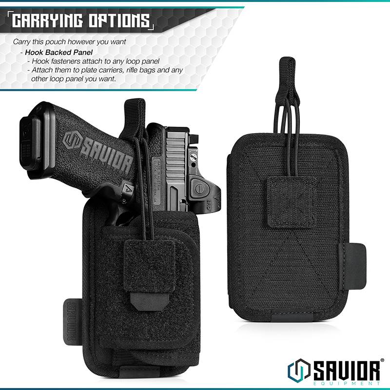 Hölster Savior Equipment Universal Pistol Holster Panel Svart